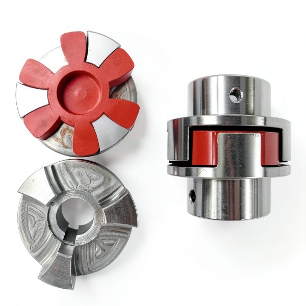 Uxcell 4pcs L099/L100 Jaw Coupling Insert Red Urethane Flexible Solid-4