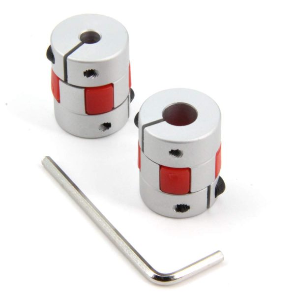 5mm to 8mm Aluminium Plum Flexible Shaft Coupling Yeebyee D20xL25-1