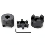 5/8" to 7/8" Saelno L075 3-Piece L-Jaw Coupling Set with Rubber Spider-0