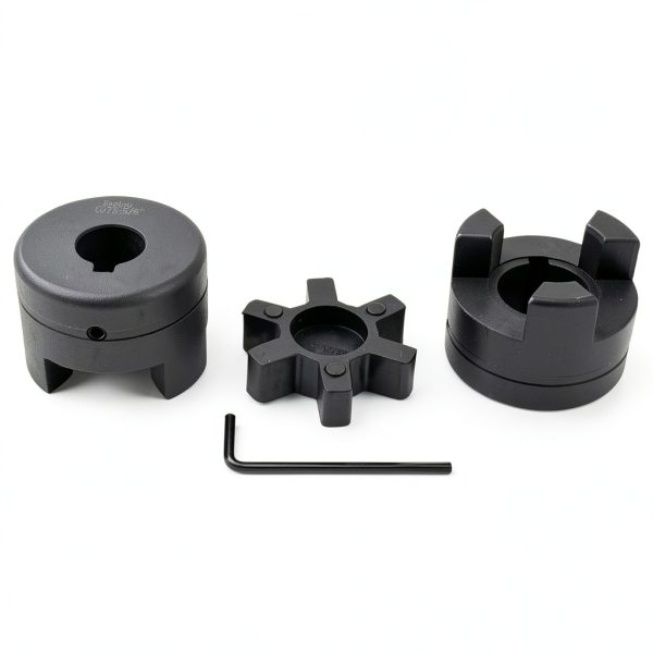 5/8" to 7/8" Saelno L075 3-Piece L-Jaw Coupling Set with Rubber Spider-0
