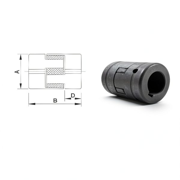 5/8" to 7/8" Saelno L075 3-Piece L-Jaw Coupling Set with Rubber Spider-4