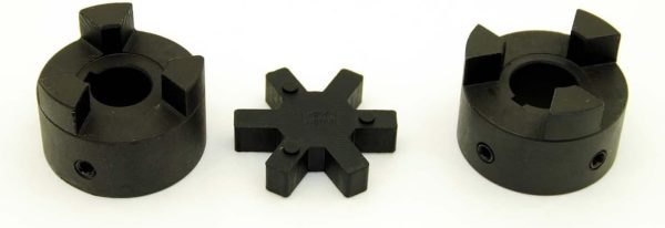 7/16" to 1" L095 3‑Piece L‑Jaw Coupling Set with Rubber Spider-0