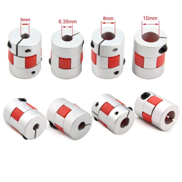 5mm to 8mm Aluminium Plum Flexible Shaft Coupling Yeebyee D20xL25-5